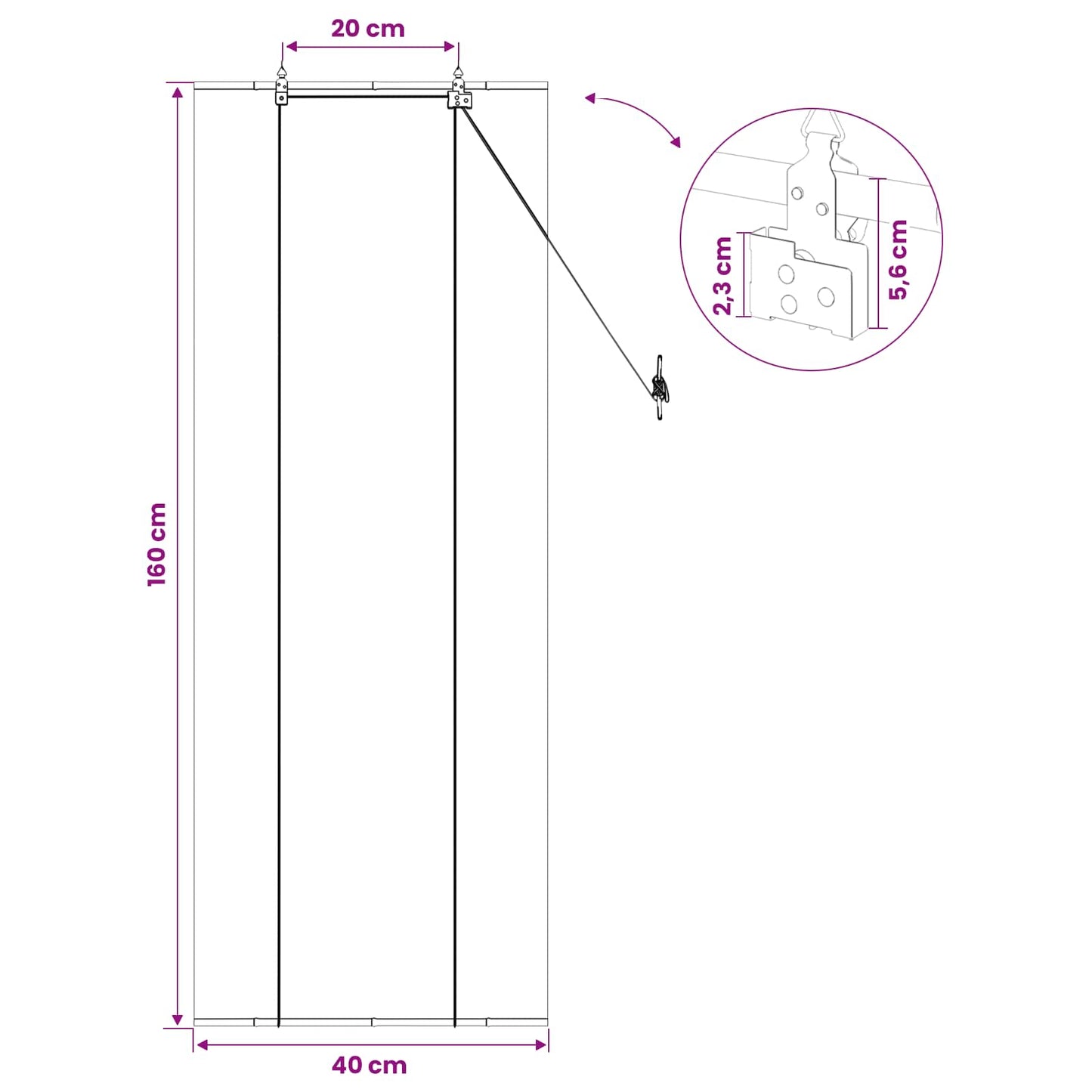 vidaXL Roller Blind Brown 40 x 160 cm Bamboo