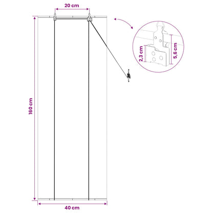vidaXL Roller Blind Brown 40 x 160 cm Bamboo