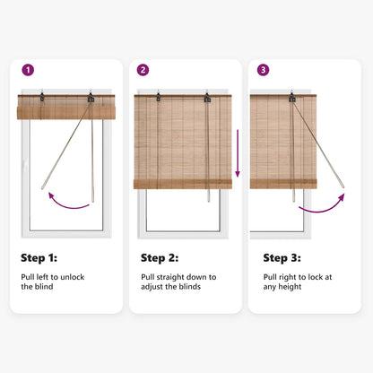 vidaXL Roller Blind Brown 50 x 160 cm Bamboo