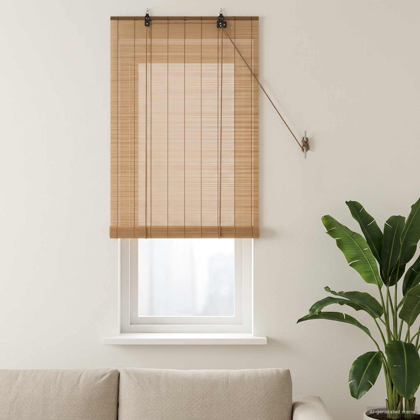 vidaXL Roller Blind Brown 50 x 160 cm Bamboo