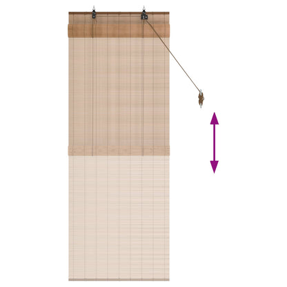 vidaXL Roller Blind Brown 50 x 160 cm Bamboo