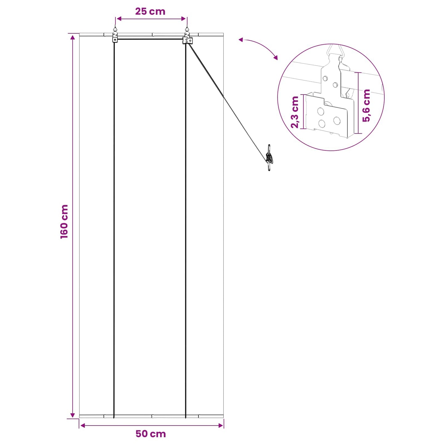 vidaXL Roller Blind Brown 50 x 160 cm Bamboo