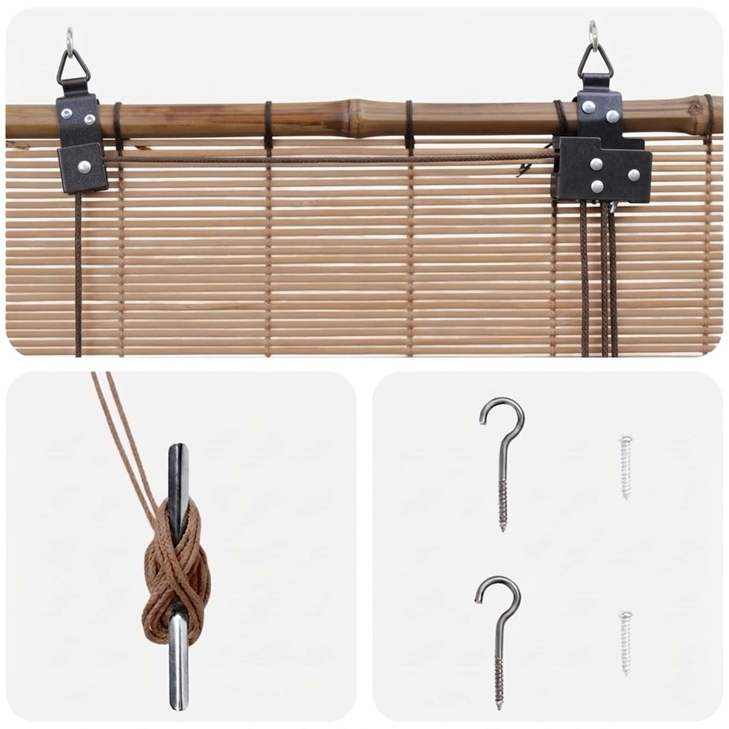 vidaXL Roller Blind Brown 50 x 220 cm Bamboo