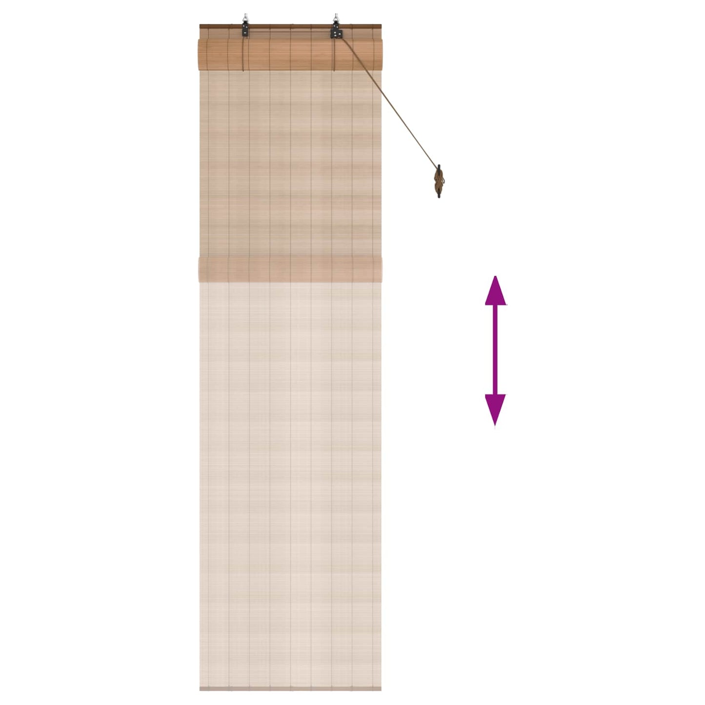 vidaXL Roller Blind Brown 50 x 220 cm Bamboo