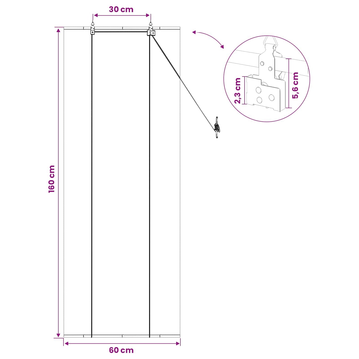 vidaXL Roller Blind Brown 60 x 160 cm Bamboo