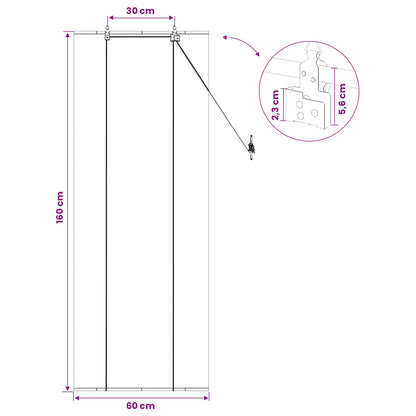 vidaXL Roller Blind Brown 60 x 160 cm Bamboo