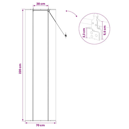vidaXL Roller Blind Brown 70 x 220 cm Bamboo