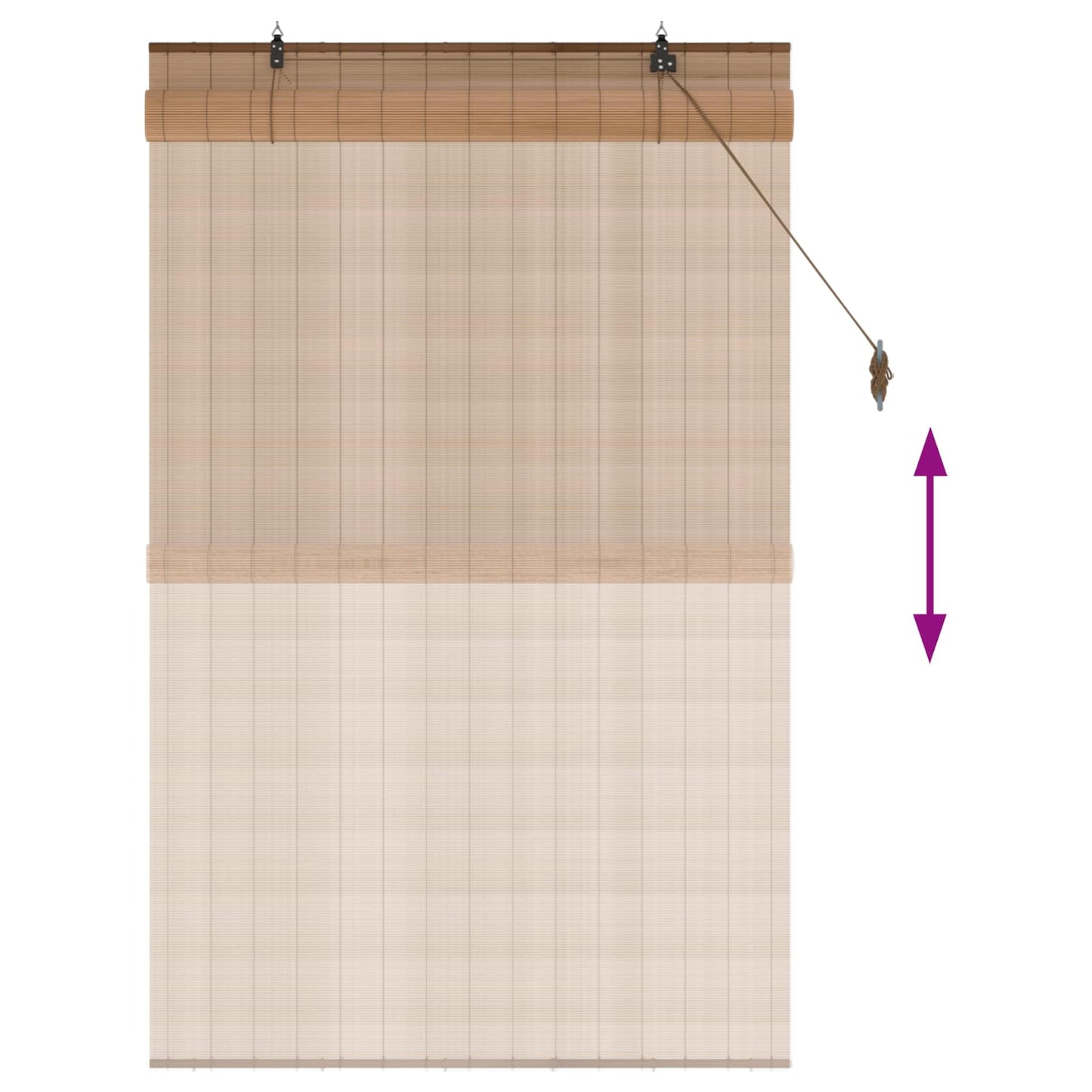 vidaXL Roller Blind Brown 90 x 160 cm Bamboo
