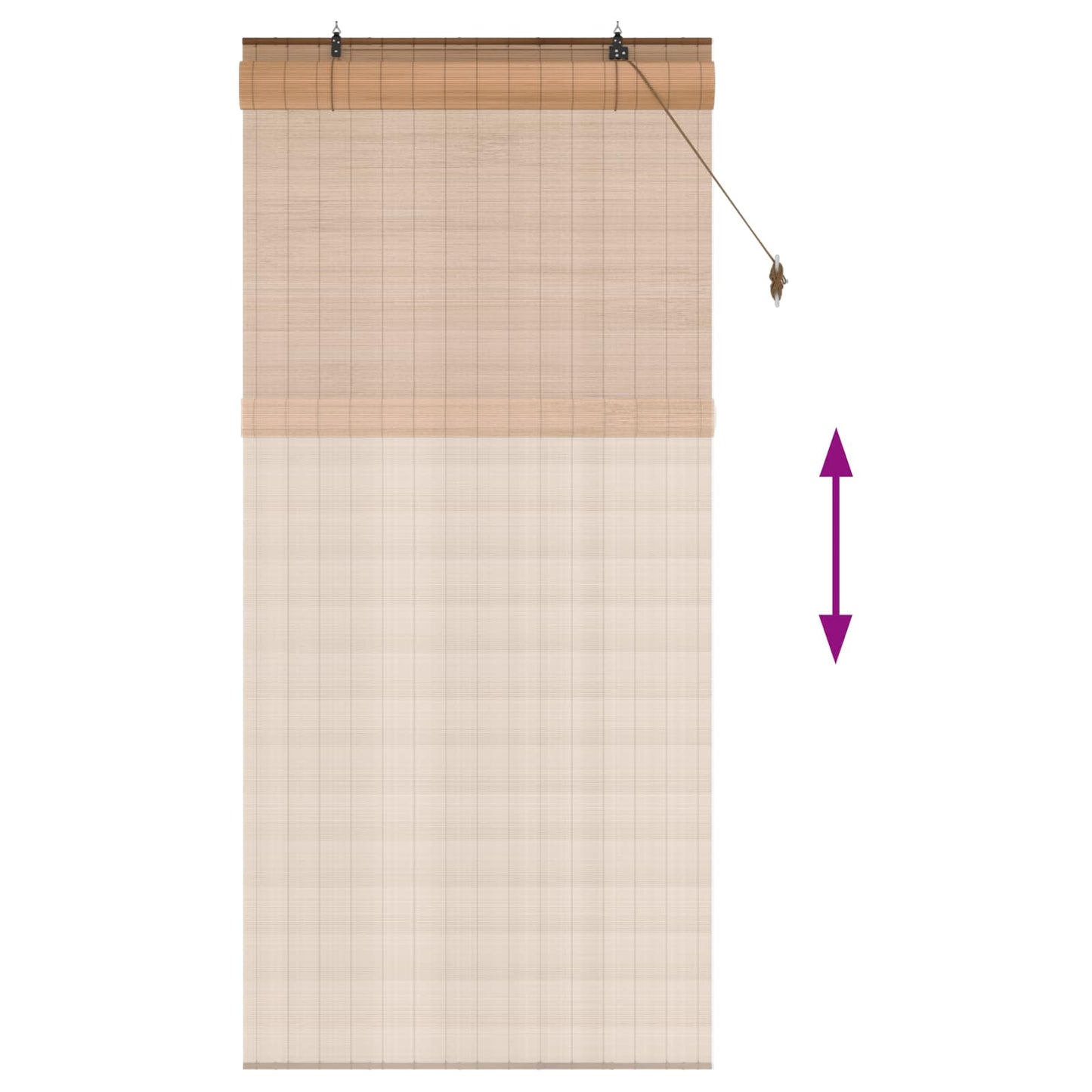 vidaXL Roller Blind Brown 90 x 220 cm Bamboo