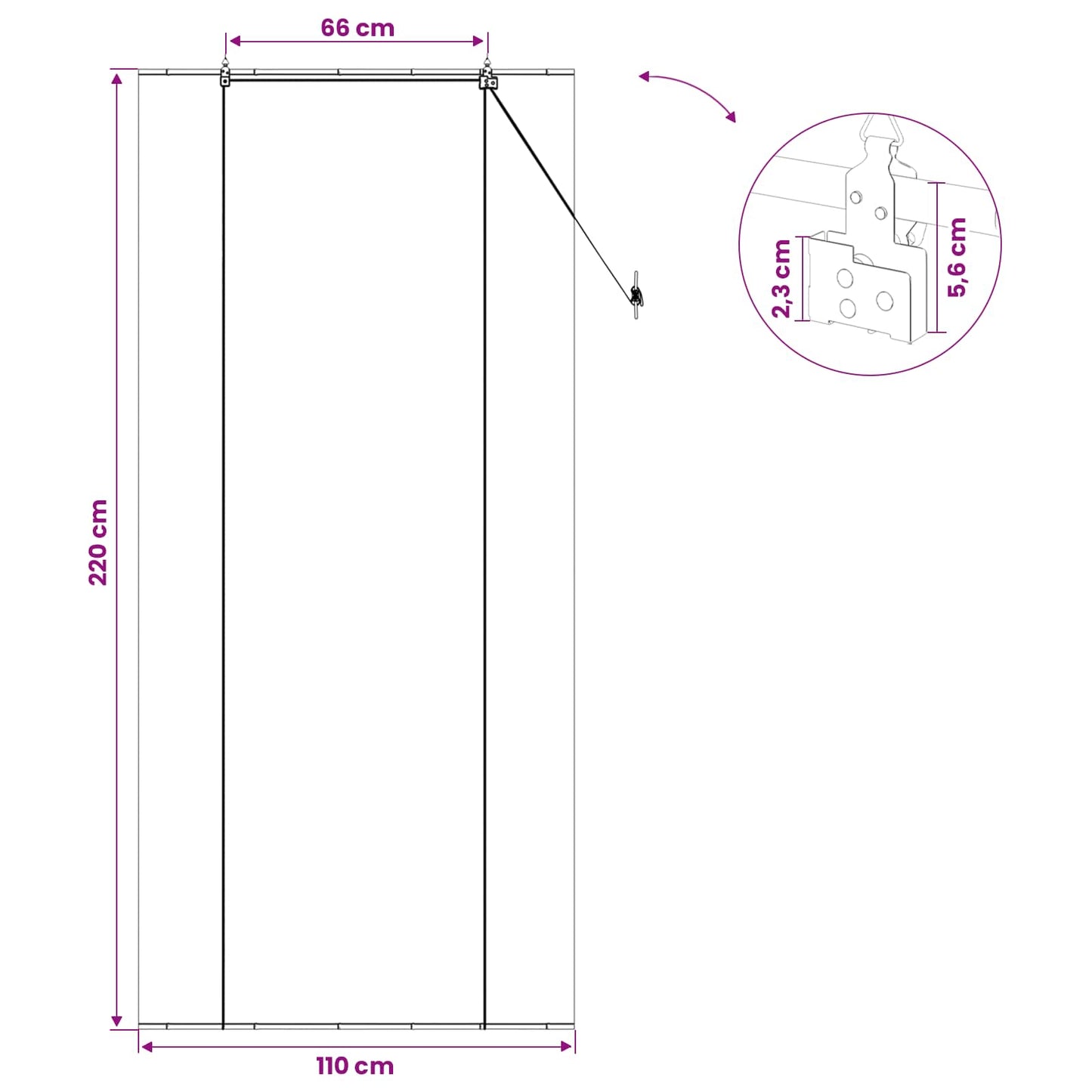 vidaXL Roller Blind Brown 110 x 220 cm Bamboo