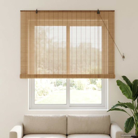 vidaXL Roller Blind Brown 130 x 160 cm Bamboo