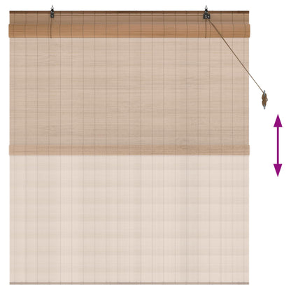 vidaXL Roller Blind Brown 130 x 160 cm Bamboo