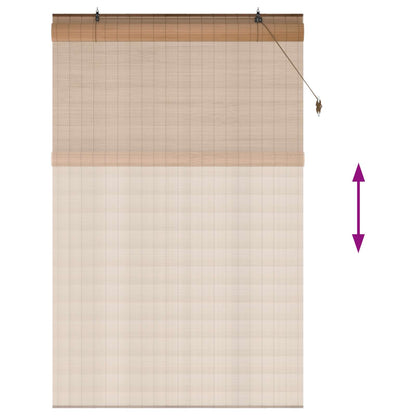 vidaXL Roller Blind Brown 160 x 220 cm Bamboo