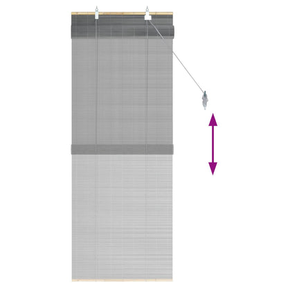 vidaXL Roller Blind Grey 60 x 160 cm Bamboo