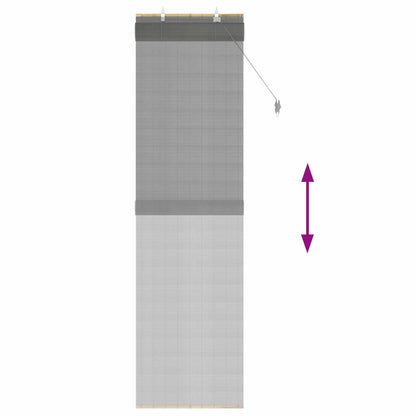 vidaXL Roller Blind Grey 60 x 220 cm Bamboo
