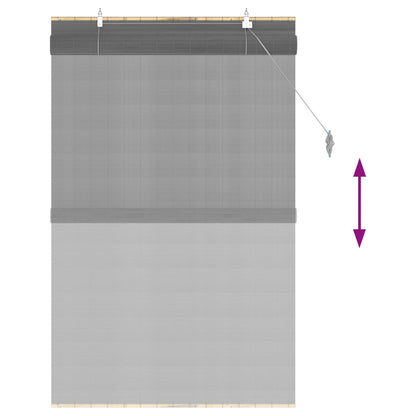 vidaXL Roller Blind Grey 80 x 160 cm Bamboo