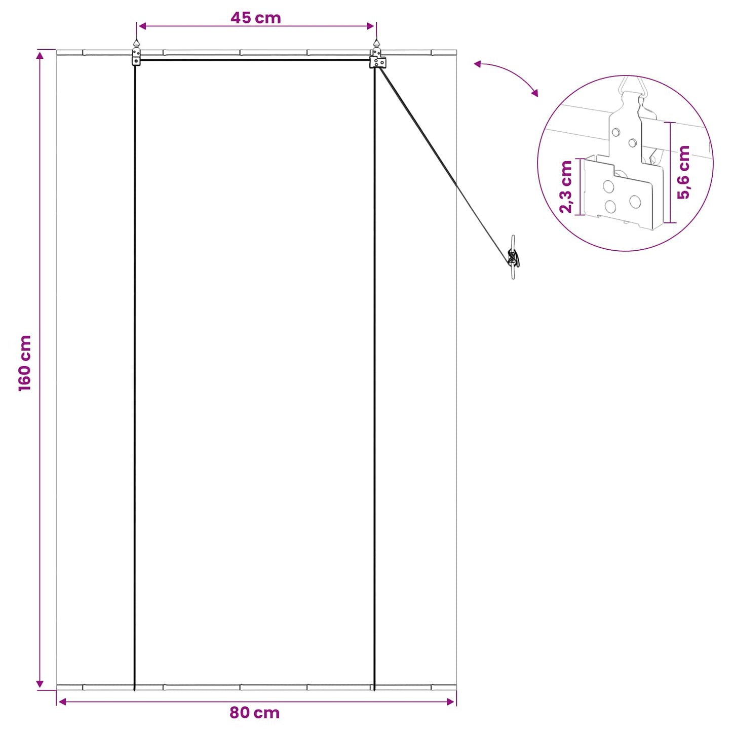 vidaXL Roller Blind Grey 80 x 160 cm Bamboo