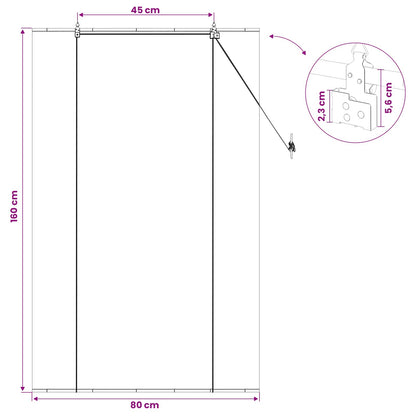 vidaXL Roller Blind Grey 80 x 160 cm Bamboo