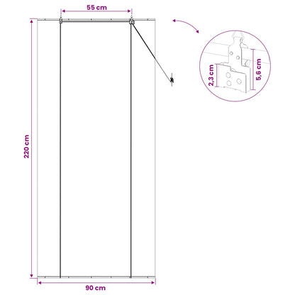 vidaXL Roller Blind Grey 90 x 220 cm Bamboo
