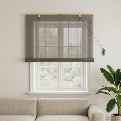 vidaXL Roller Blind Grey 100 x 160 cm Bamboo