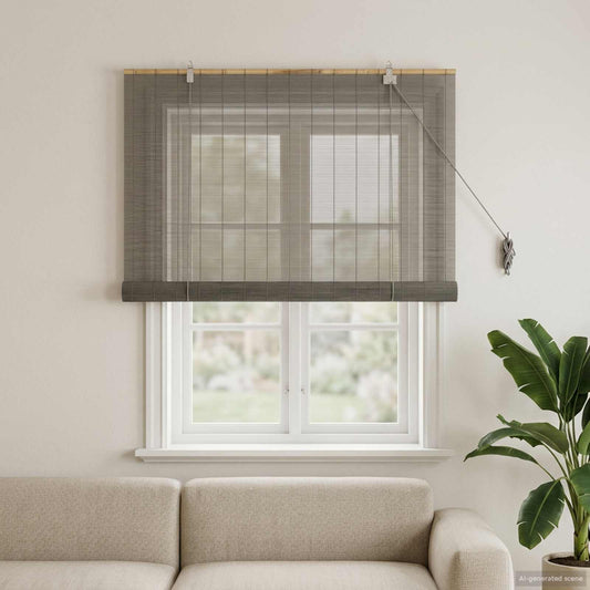 vidaXL Roller Blind Grey 100 x 160 cm Bamboo