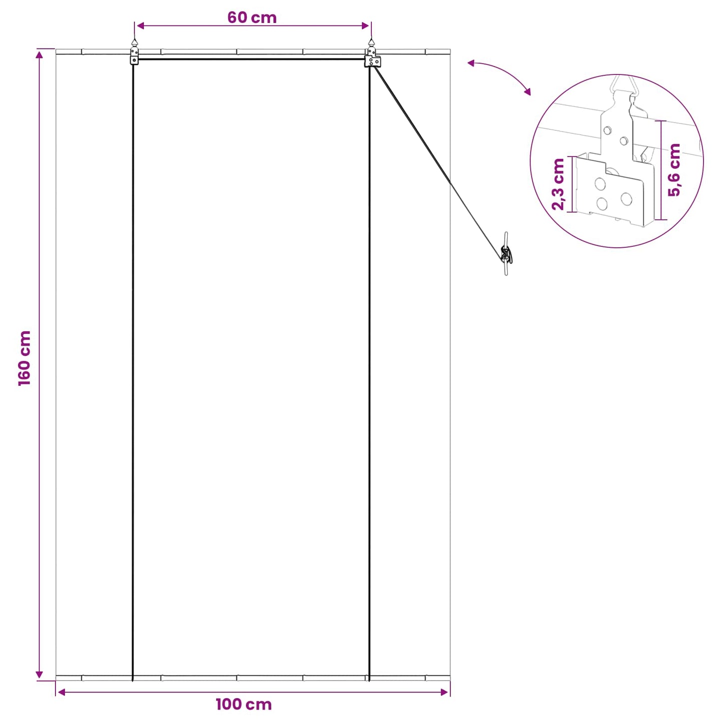 vidaXL Roller Blind Grey 100 x 160 cm Bamboo
