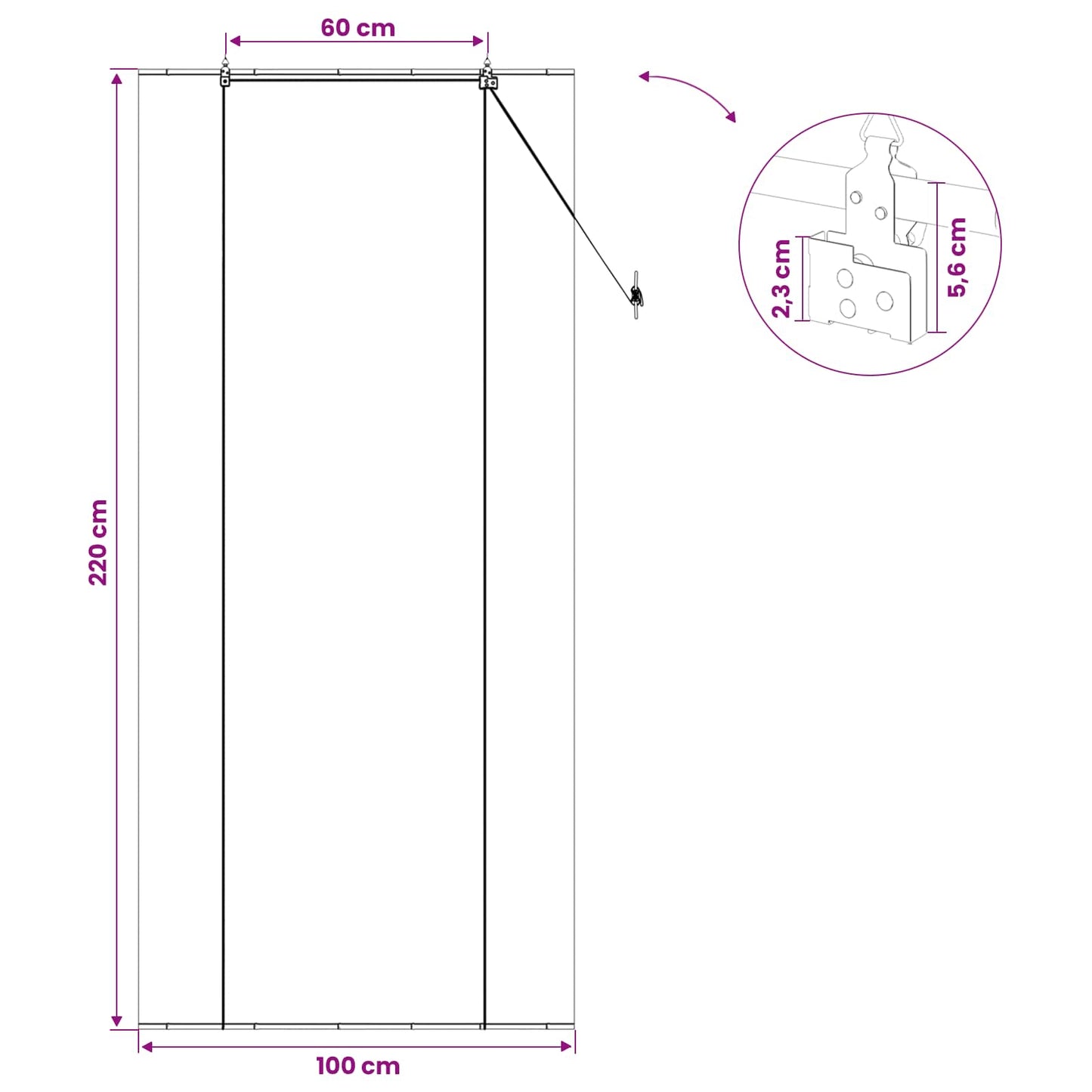 vidaXL Roller Blind Grey 100 x 220 cm Bamboo