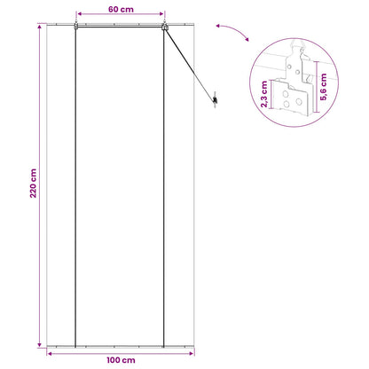 vidaXL Roller Blind Grey 100 x 220 cm Bamboo