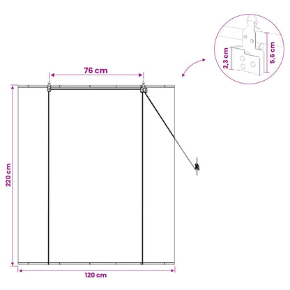 vidaXL Roller Blind Grey 120 x 160 cm Bamboo