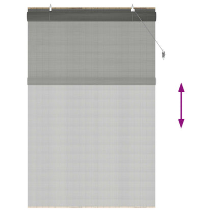 vidaXL Roller Blind Grey 120 x 220 cm Bamboo