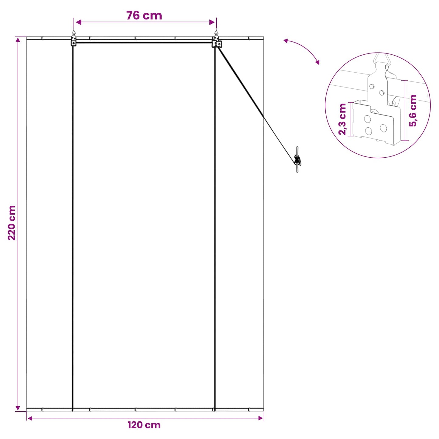 vidaXL Roller Blind Grey 120 x 220 cm Bamboo