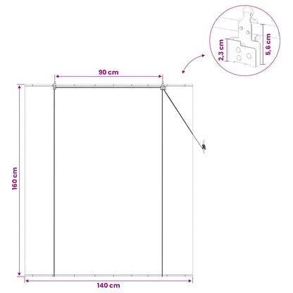 vidaXL Roller Blind Grey 140 x 160 cm Bamboo