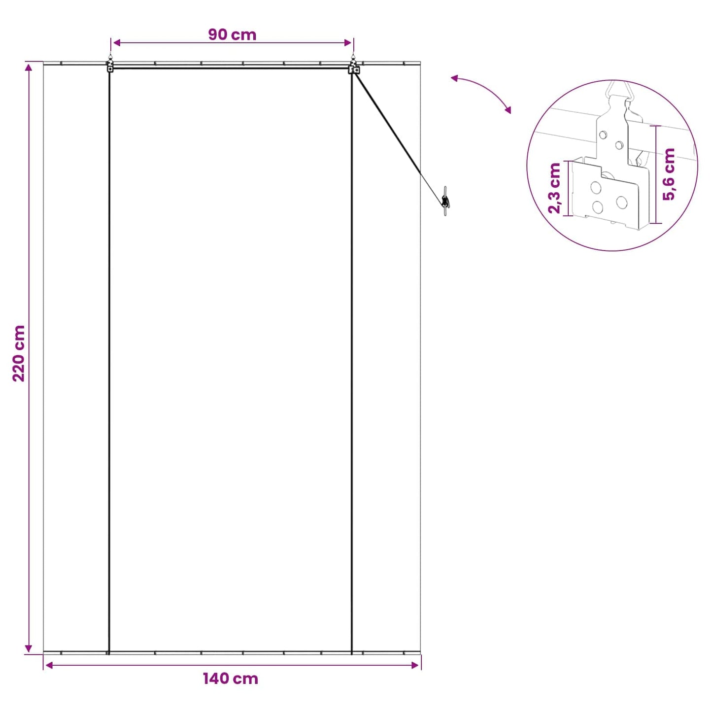 vidaXL Roller Blind Grey 140 x 220 cm Bamboo