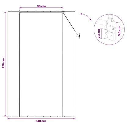 vidaXL Roller Blind Grey 140 x 220 cm Bamboo