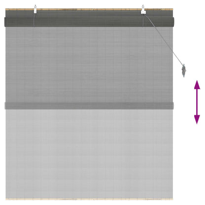 vidaXL Roller Blind Grey 150 x 160 cm Bamboo