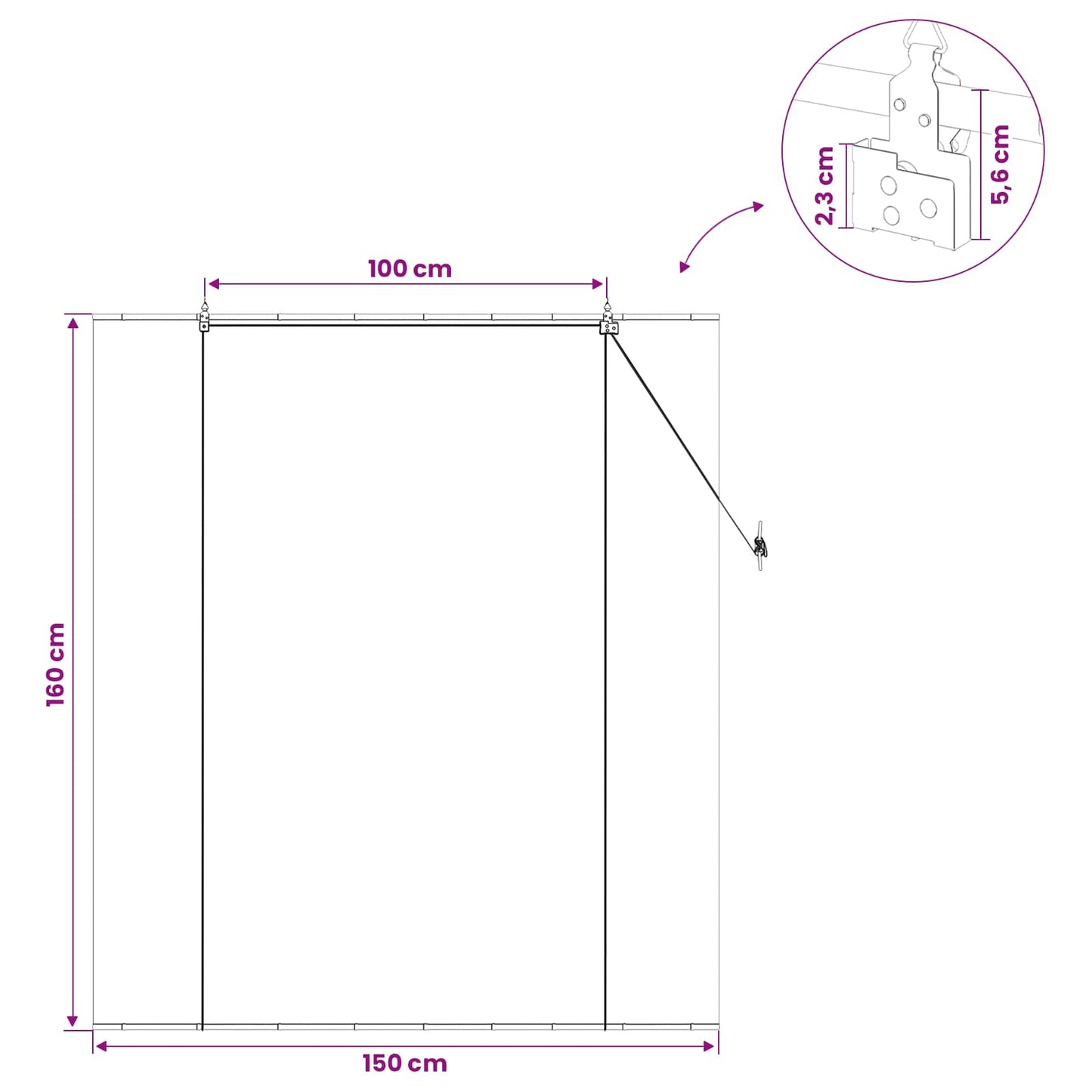 vidaXL Roller Blind Grey 150 x 160 cm Bamboo