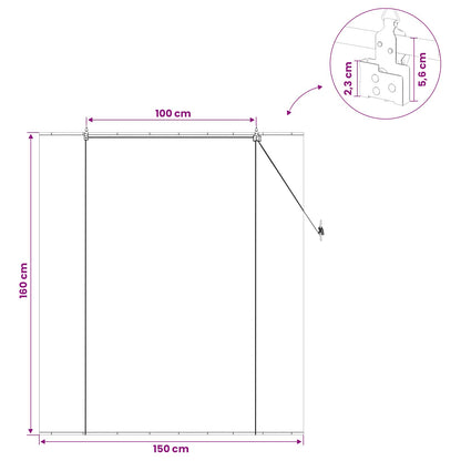 vidaXL Roller Blind Grey 150 x 160 cm Bamboo