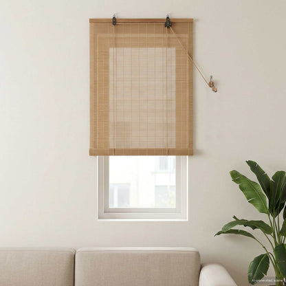 vidaXL Roller Blind Brown 40 x 160 cm Bamboo