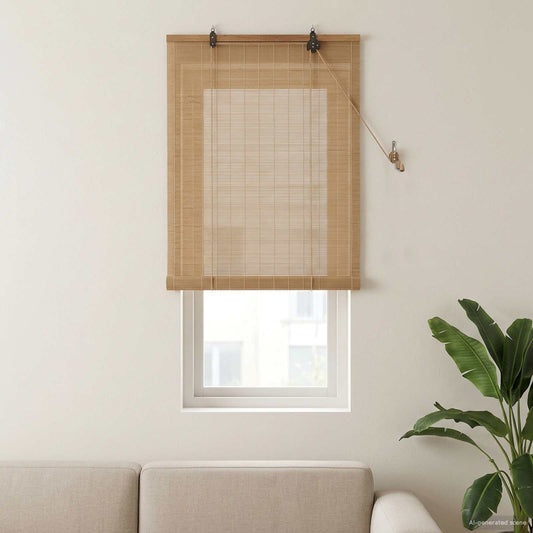 vidaXL Roller Blind Brown 40 x 160 cm Bamboo
