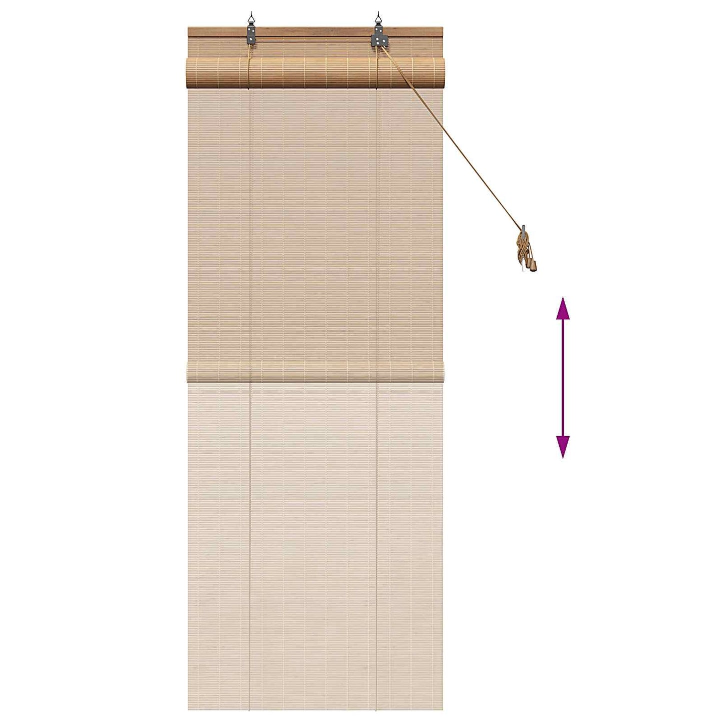 vidaXL Roller Blind Brown 40 x 160 cm Bamboo