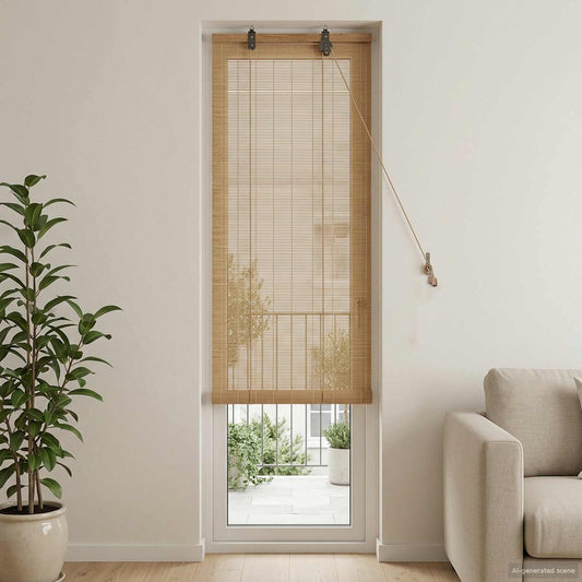 vidaXL Roller Blind Brown 70 x 220 cm Bamboo