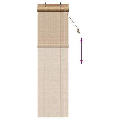 vidaXL Roller Blind Brown 70 x 220 cm Bamboo