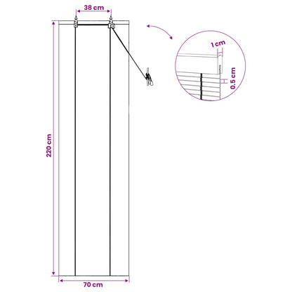 vidaXL Roller Blind Brown 70 x 220 cm Bamboo