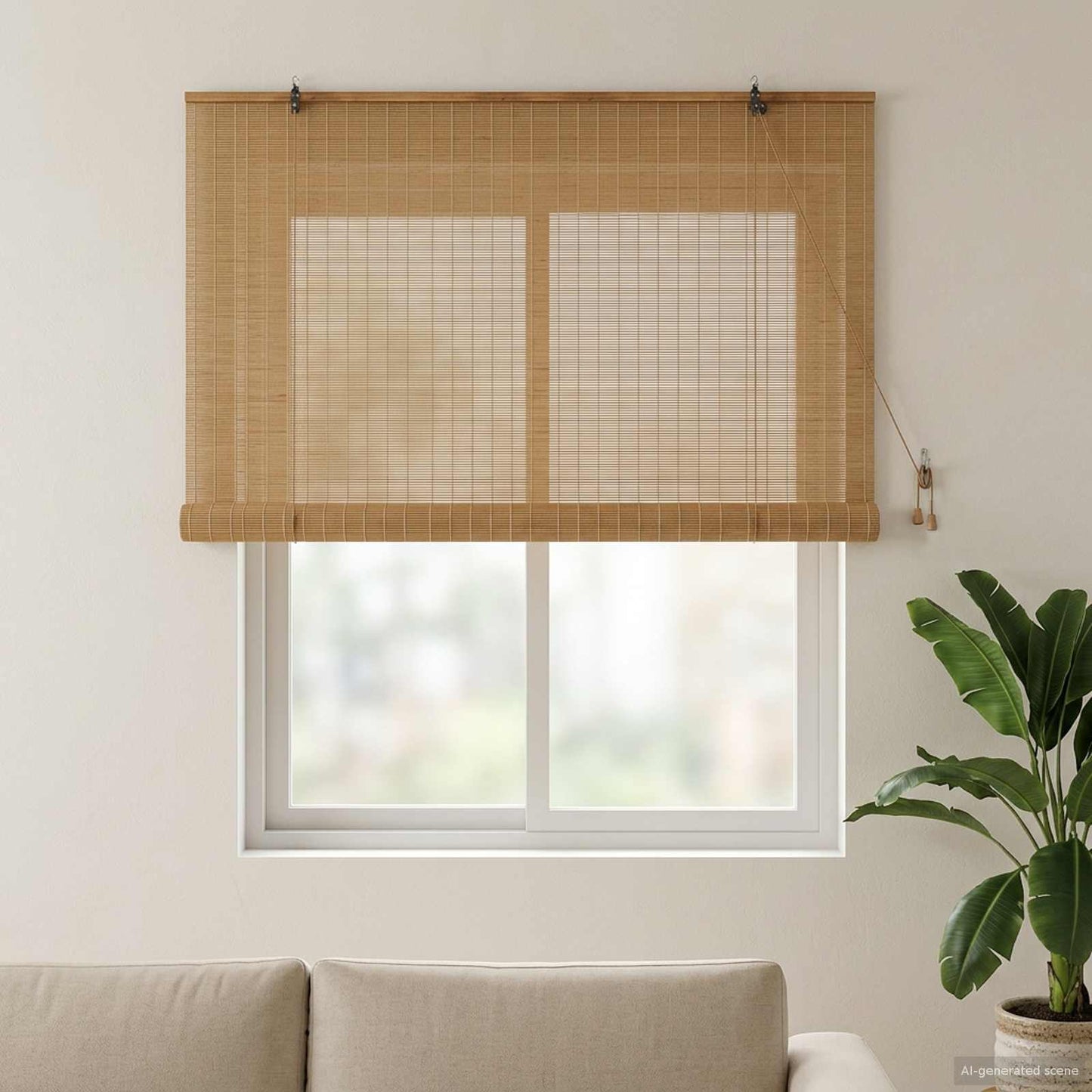 vidaXL Roller Blind Brown 130 x 160 cm Bamboo