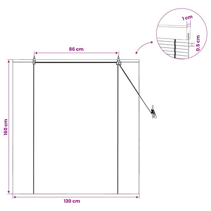 vidaXL Roller Blind Brown 130 x 160 cm Bamboo