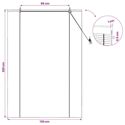 vidaXL Roller Blind Brown 130 x 220 cm Bamboo