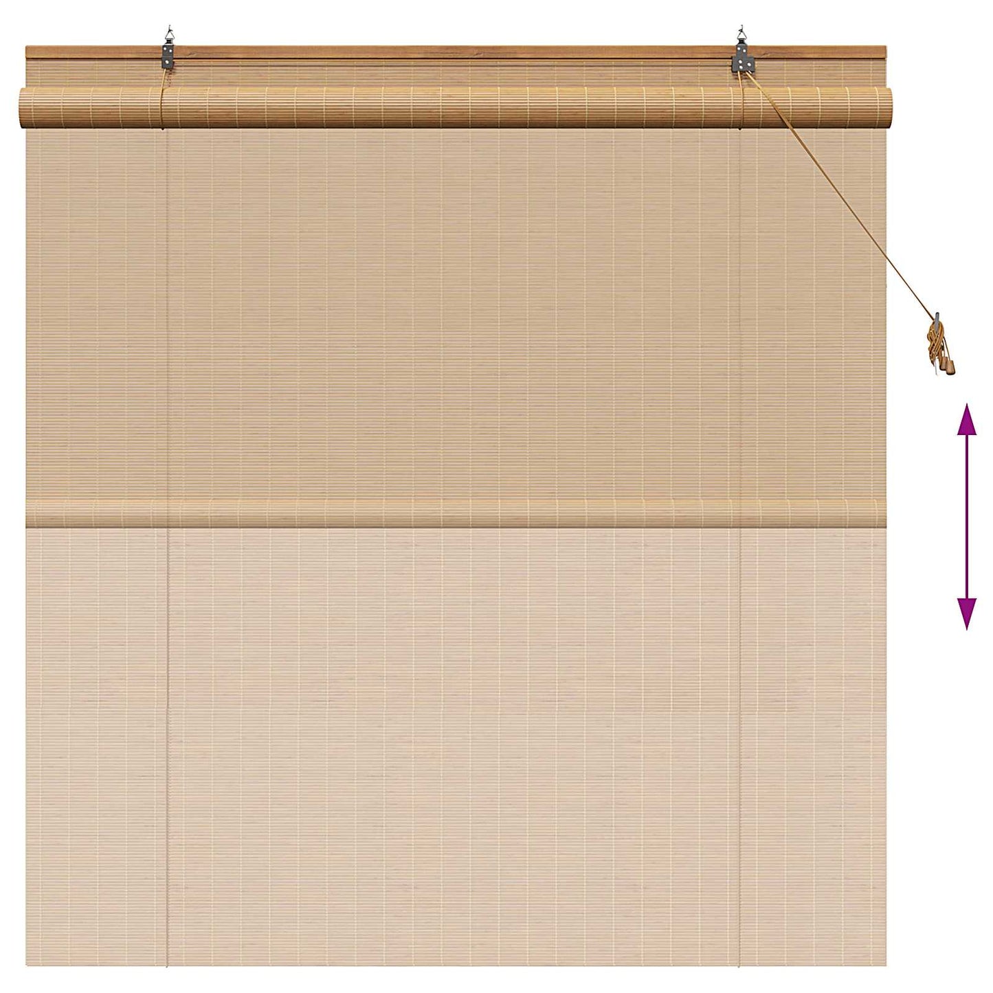vidaXL Roller Blind Brown 160 x 160 cm Bamboo