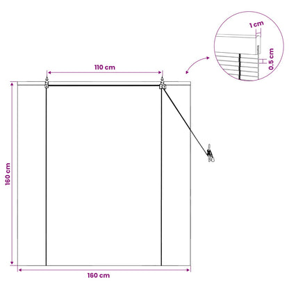 vidaXL Roller Blind Brown 160 x 160 cm Bamboo