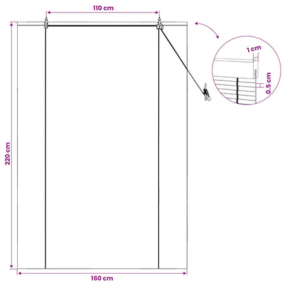 vidaXL Roller Blind Brown 160 x 220 cm Bamboo