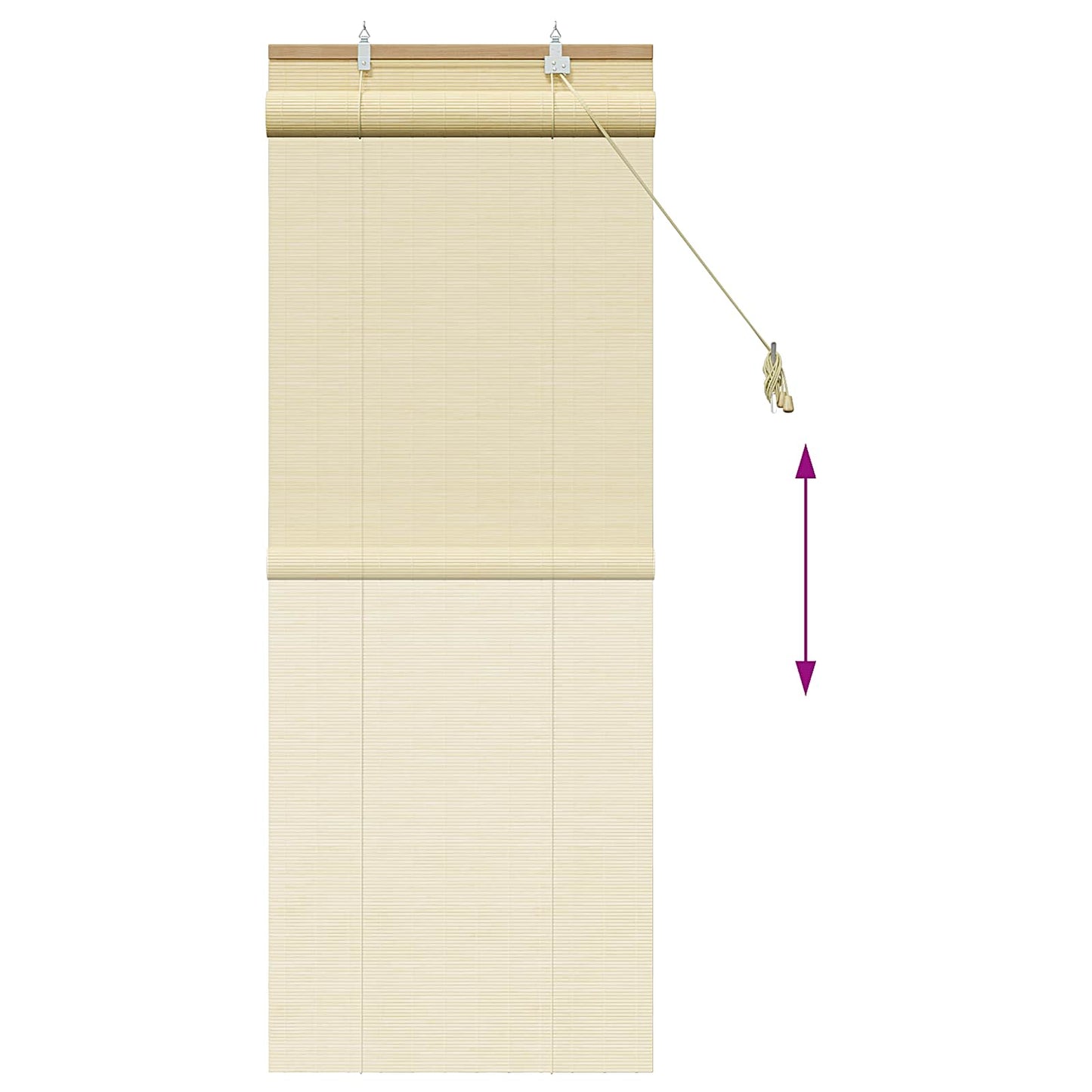 vidaXL Roller Blind Natural 40 x 160 cm Bamboo